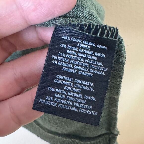 Anthropologie Postage Stamp Sweater Women's Medium  Green Cowl Neck Oversized - Picture 5 of 11